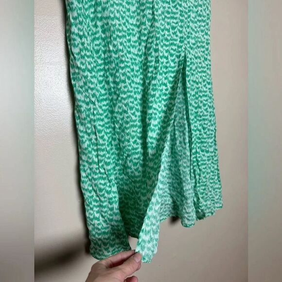 SALE! Green H&M Patterned Maxi Skirt Size 10 NWT - Picture 4 of 6